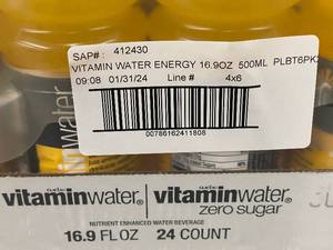 lot 29 image: Vitamin Water Energy Tropical Citrus Zero Sugar 16.9 fl oz - 24 Count