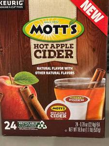 lot 31 image: KS 3 - Motts Hot Apple Cider K-Cup Pods - 2 Boxes (24 Count Each)