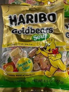 lot 38 image: CO 3 - 12-Pack HARIBO Goldbears Sour Gummi Candy 4.5 oz