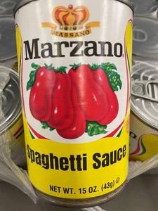 lot 40 image: ID 3 - Massano Marzano Spaghetti Sauce - Case of 12, 15 oz Cans