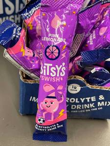 lot 294 image: Bitsys Swish Pink Lemonade Electrolyte Drink Mix - 100 Sticks
