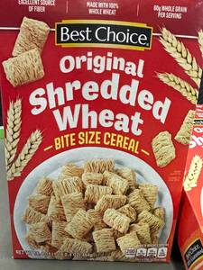 lot 475 image: Lot of 8 Best Choice Original Shredded Wheat Bite Size Cereal