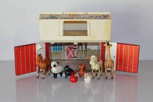 Vintage Fisher Price Barn & Animals
