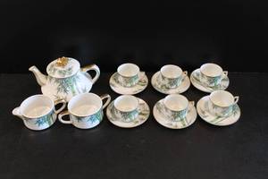 Japanese Bamboo Porcelain Tea Set