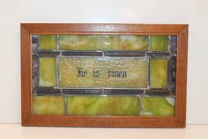 Antique Leaded Glass Window Panel