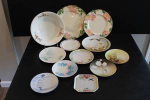 Floral China Plates & Bowl