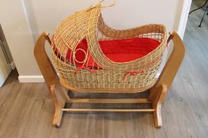 Woven Wicker Bassinet