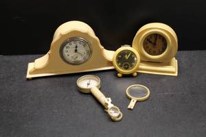 Celluloid Clocks & Magnifying Glasses