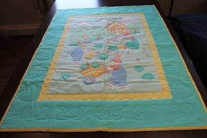 Rabbit Farmers Calico Quilt