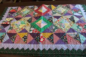 Squares & Triangles Calico Quilt