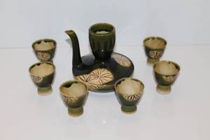 Japanese Pottery Sake Set