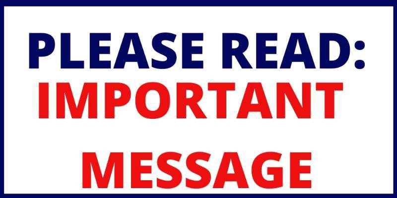 Important Information Please Read