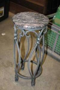 Granite Top  Iron Side Table