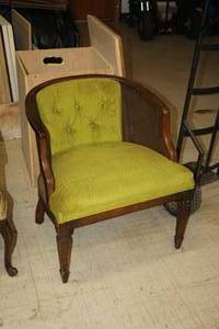 Wood Living Room Padded Arm Chair