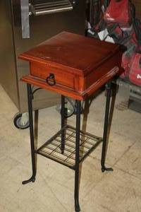 31 WoodMetal Square Display Table 1-drawer