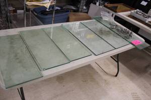 Lot of (6) Suspension Glass Wall Shelf
