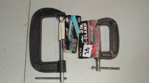 lot 28 image: Set of 2 Heavy Duty C-Clamps-3 & 5