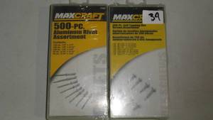 lot 39 image: Maxcraft 200-pc Self Tapping Hex Screws Assortment & 500-pc Aluminum Rivet Assortment