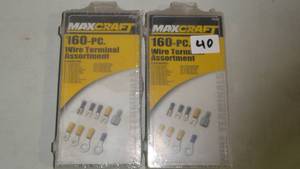 lot 40 image: Set of 2 Maxcraft 160-pc Wire Terminal Assortments