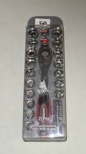 lot 59 image: Boxer 21 pc Go Through Handle & S.A.E., Metric Socket Set