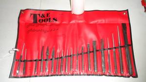lot 86 image: T&E Tools 20 Pc Punch & Chisel Set-Missing 532 Punch