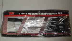 lot 89 image: MIT 8 Piece Mechanics Screwdriver Set-Missing Stub Driver