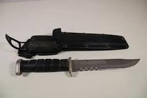 lot 2 image: Fury 60026 Stainless Modern Fighting Utility Knife wSheath Hunting Knife
