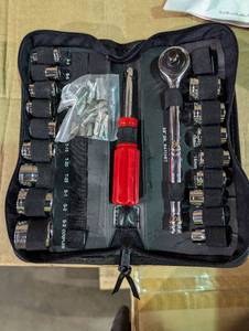 lot 117 image: Power Built - 32 Piece Set - SocketRatchet & Driver Bit - With Case
