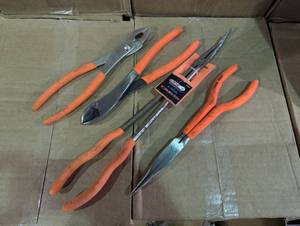 lot 162 image: True-Grip - 4 Piece Pliers Set - 10 CutterSlip JointNeedle With 16 Long Neck