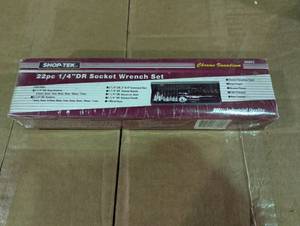 lot 181 image: Shop-Tek 22 Piece 14 Dr Socket Wrench Set - 36002