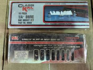 lot 194 image: 24 Piece Socket Set - 9 Deep Air Impact Sockets 38 Drive & 15 14 SAE Drive Socket Set