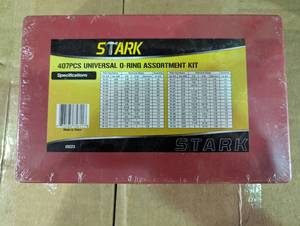 lot 206 image: XTREMEPOWERUS 407-PIECE RUBBER O-RING ASSORTMENT KIT - 32 SAE SIZES