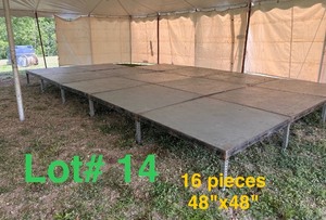 lot 14 image: Commercial Stage 16 sections  8x32 stage Rolling Steps.