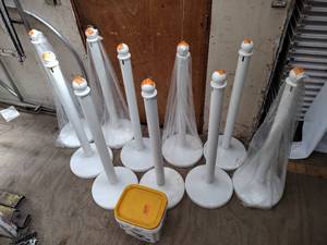 lot 137 image: Crowd Control Stanchions 10 poles 13 chains