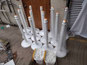 lot 132 image: Crowd Control Stanchions 13 poles 26 chains