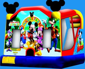 lot 37 image: Mickey Park Moonwalk Combo Inflatable