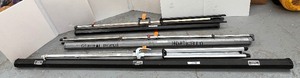 lot 84 image: 3 tripod projection screens. &nbsp96 x 96, 70 x 70 & 60 x 60