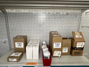 lot 93 image: Bobcat partshydraulic filters 669233, direct flow 7286322 air filters had filters alternator cover 7349796