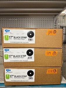 lot 114 image: (3 boxes of 5 each) New in Box ACS TYPE 72 Heavy Duty Black Stripping Floor Pad, 17 PN 72-17