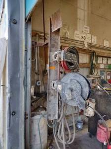 lot 113 image: (2) Reels with hoses. Hosetract Model MC-300 and Avaguard Air Hose Reel with hose