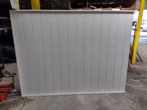 lot 112 image: Large barn door display wall L 96 x H 73  x D 3 