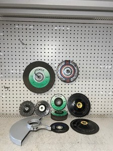 lot 178 image: Grinding Wheels and grinding wheel safety guard.