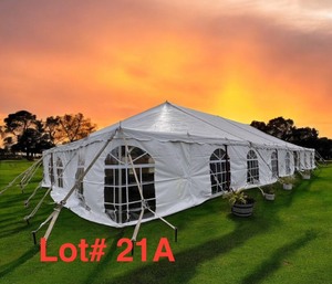 lot 21A image: 30x95Tent with poles and at least 6 sides with windows