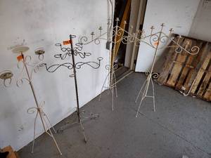 lot 244 image: (4) Candelabra Stands 57 H