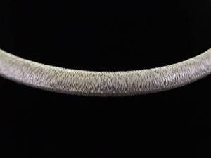 .925 Sterling Silver Flexible Woven 8mm Omega Choker Necklace
