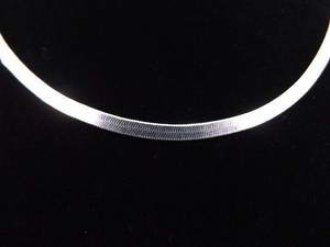 .925 Sterling Silver Herringbone Necklace