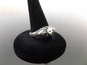 .925 Sterling Silver Tin Yang Dragon Ring Size 8