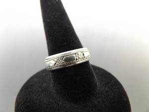 .925 Sterling Silver Diamond Ring Size 5.5