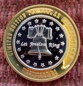 Westward Ho Las Vegas $10 Silver Strike Gaming Token