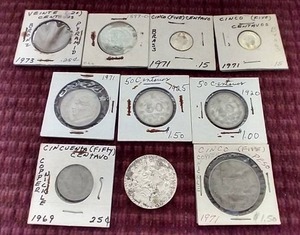 Vintage Mexican Coin Lot